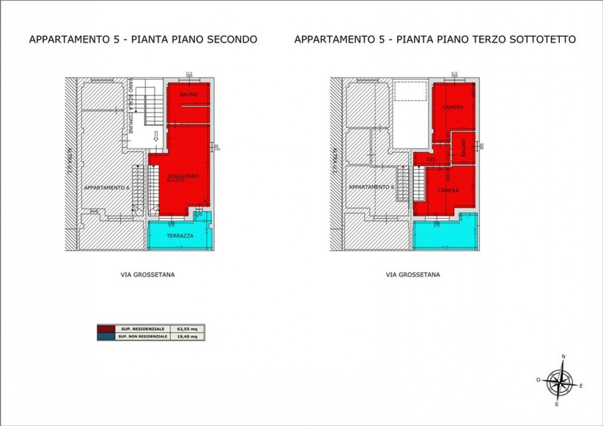 Attico su due livelli con terrazza affacciata sul porto